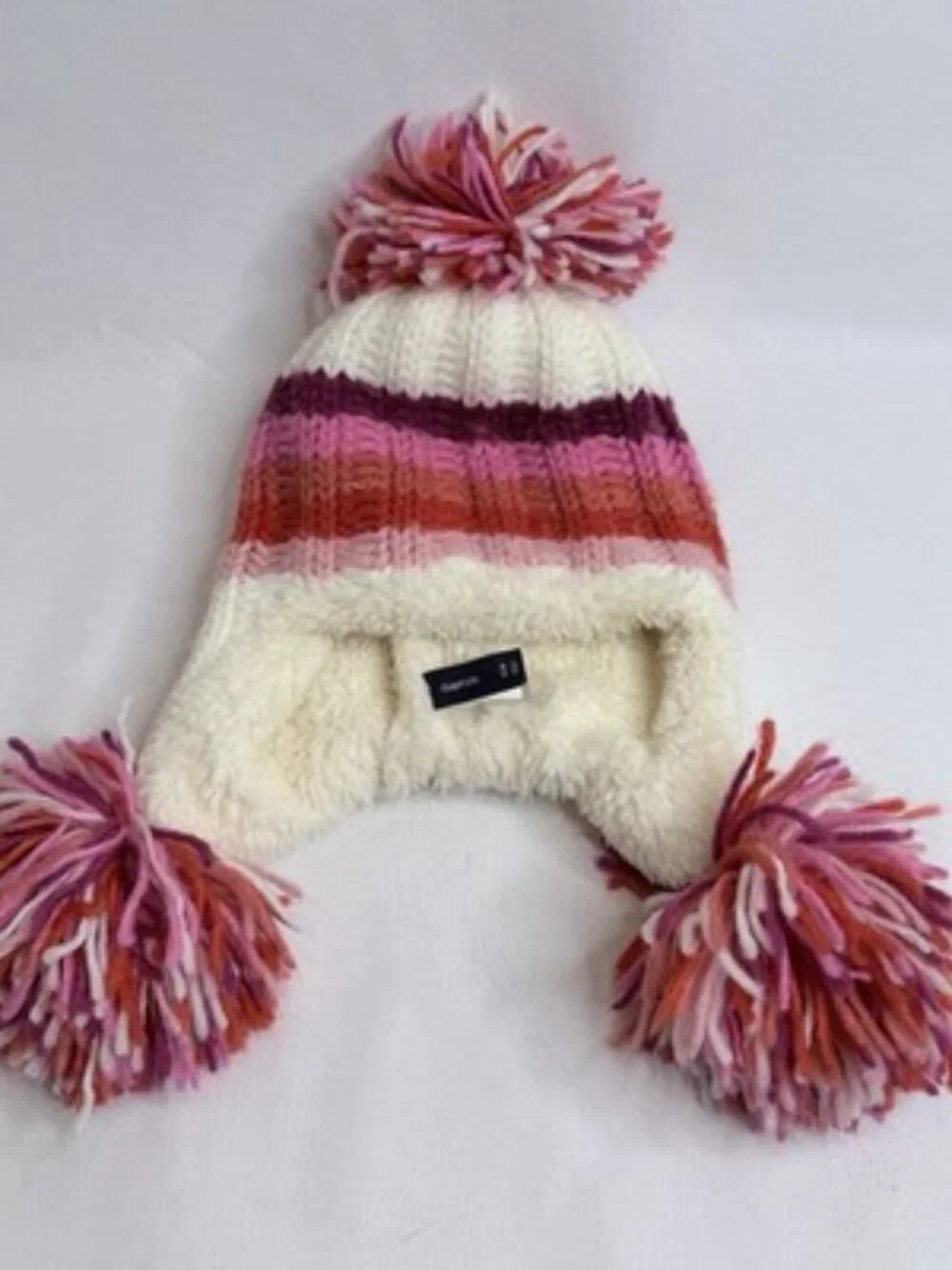 Gap Kids Girls Winter Beanie Hat Pompom